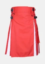 Red & White Modern Hybrid Kilt
