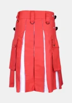 Red & White Modern Hybrid Kilt Back