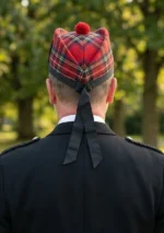 Royal Stewart Tartan Glengarry Hat Back View