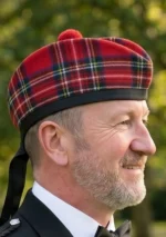 Royal Stewart Tartan Glengarry Hat with Pom