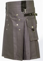 Scottish Active Men Grey Utility Kilt Scotland Clothing Design 54