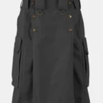 Scottish Black Cargo Kilt