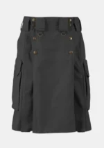 Scottish Black Cargo Kilt