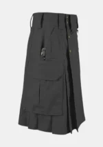 Scottish Black Cargo Kilt Right
