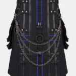 Scottish Black Fashion Utility Kilt