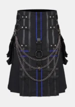 Scottish Black Fashion Utility Kilt