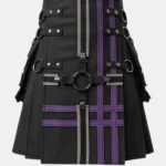 Scottish Black Fashion Utility Kilt