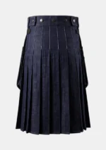 Scottish Men's Denim Kilt Back