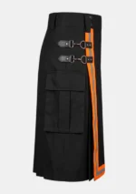 Scottish Orange Firefighter Utility Kilt Left