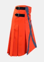 Scottish Orange Firefighter Utility Kilt Right