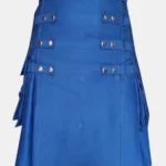 Scottish Plain Blue Utility Kilt