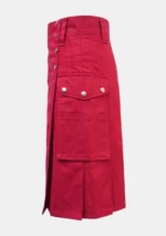 Scottish Red Utility Kilt Right Side