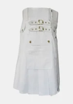Scottish White Utility Kilt Right