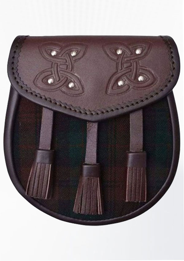 Semi Dress Brown Watch Genuine Leather Tassels Sporran Design 6