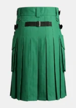 Traditional Green Scottish Hybrid Kilt Back