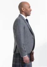 Traditional Grey Argyle Jacket with Vest Right Side View