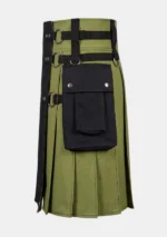 Traditional Scottish Black Fashion Kilt Left