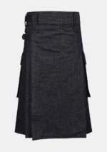 Traditional Scottish Black Utility Kilt