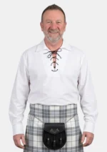 White Jacobite Ghillie Shirt Front View