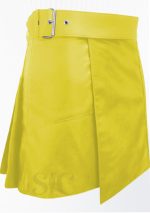 Yellow - Short Leather Kilt with Buckle Design 41 (1)