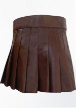 brown-leather-kilt-for-women
