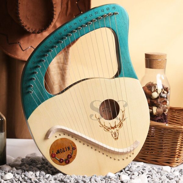 21 corzi 24 struny lyre harfa din lemn mahon harfa 19 strings Lyre Design 54
