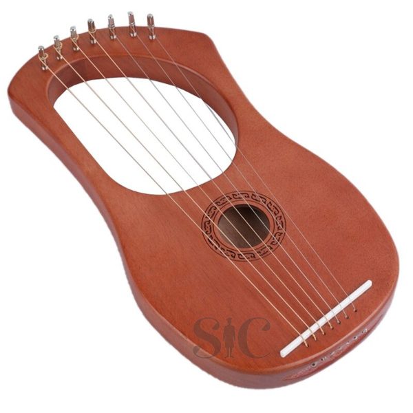 7 String Lyre Harp Strings Solid Mahogany Design 73