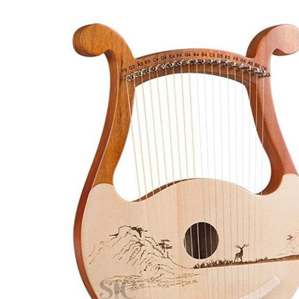 Lyre Harp,19 String Wood Lye Harp,19 String Lyre Design 74