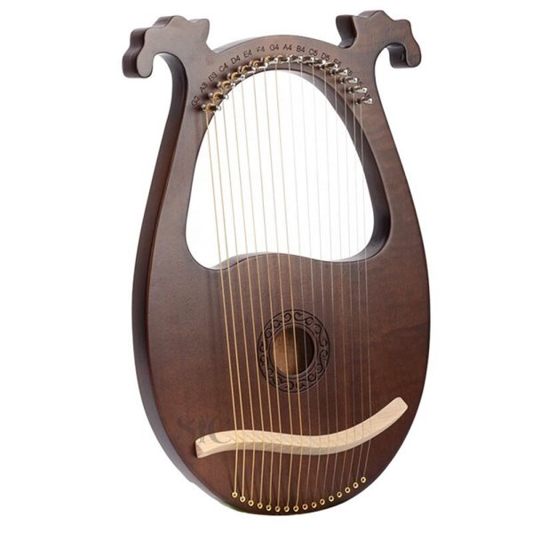 Lyre Harp, 16 String Mahogany Body String Instrument Design 81