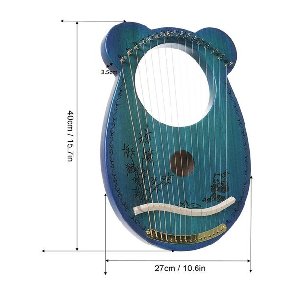 Lyre Harp ,Mahogany 16 String Harp,Mini Portable Design 83