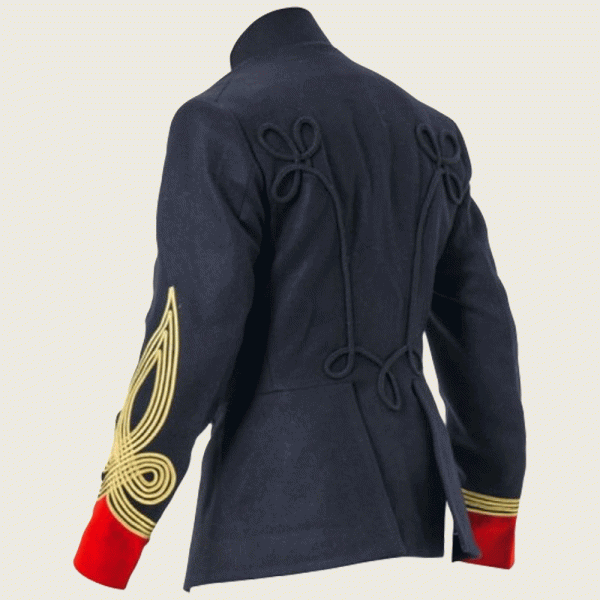 Black Hussar Parade Jacket Military Drummer Officer Faux Fur Design 7
