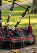 Black Stewart Tartan Bagpipe Cords