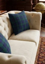 Black Watch Tartan Cushion Side