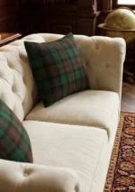 Brown Watch Tartan Cushion Side