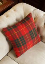 Cameron Clan Tartan Cushion Side View