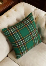 Irish National Tartan Cushion Side View