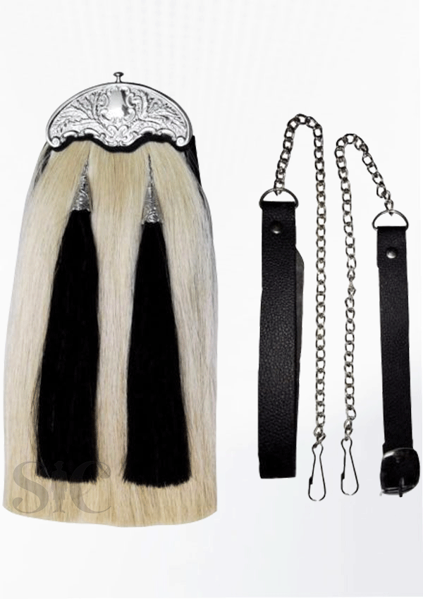 Horse Hair Sporrans With Chain Belt Design 4