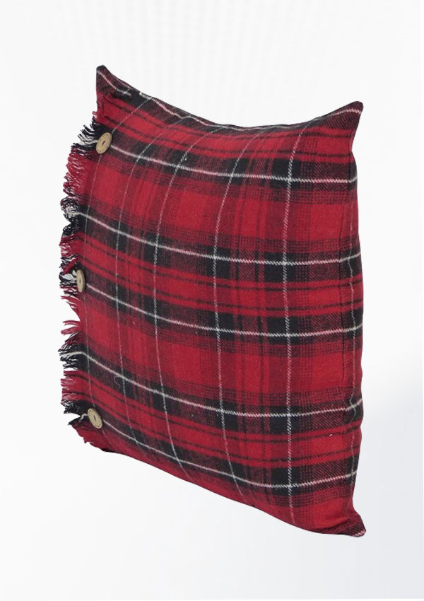 Red Plaid Tartan Christmas Winter Noel Holiday New Year Pillow Cover Design 30