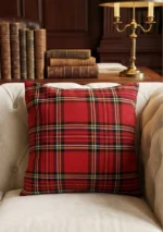 Royal Stewart Tartan Cushion Front View