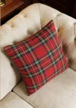 Royal Stewart Tartan Cushion Side View