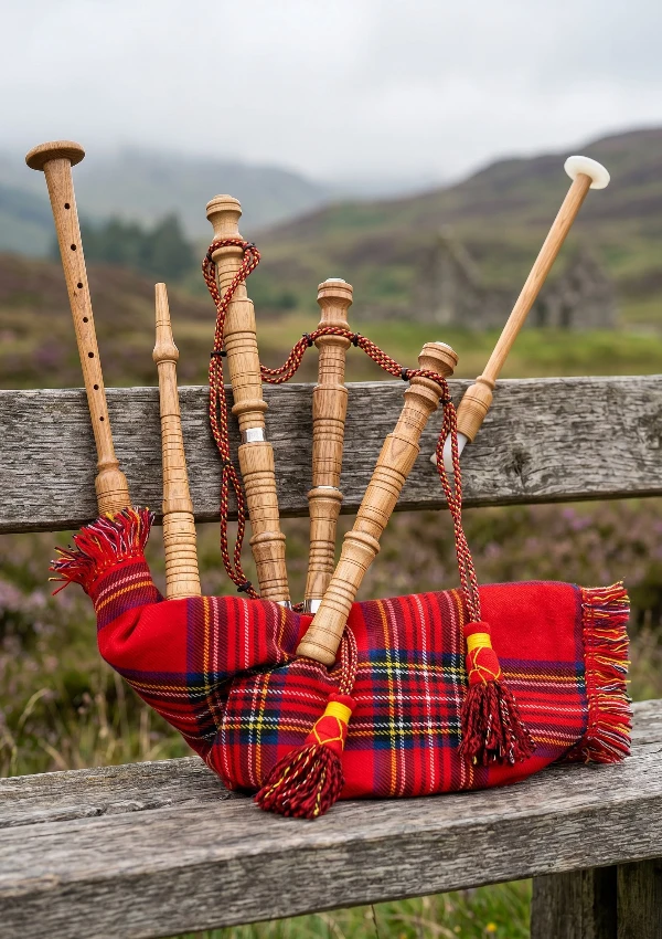 Royal Stewart Tartan Highland Bagpipe