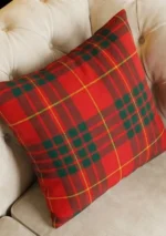 Scottish Cameron Clan Tartan Cushion Side View