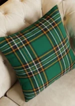 Scottish Irish National Tartan Cushion Side View