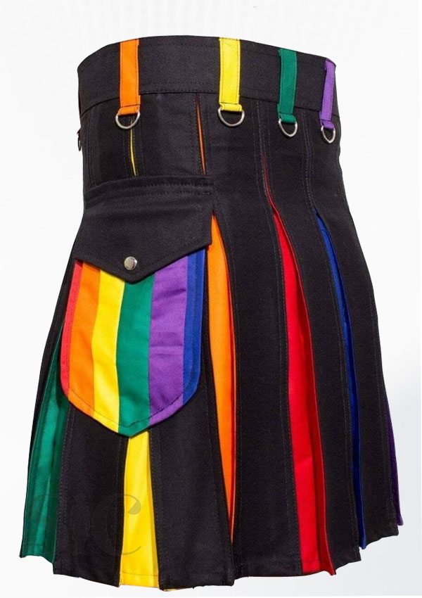 Scottish Rainbow Utility Hybrid Kilt Pride Kilt Design 18