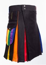 Schottischer Rainbow Utility Hybrid Kilt Pride Kilt Design 18