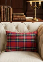 Scottish Royal Stewart Tartan Cushion Front View