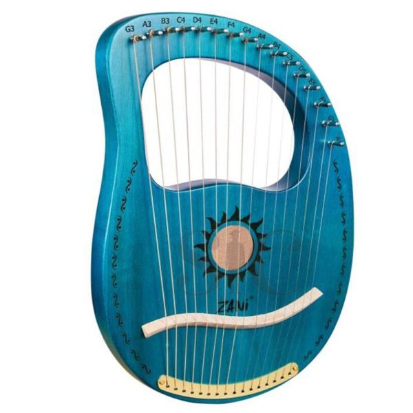 ZANi Lyre Harp, 16 Metallsaiten Mahagoni Lyra Design 20