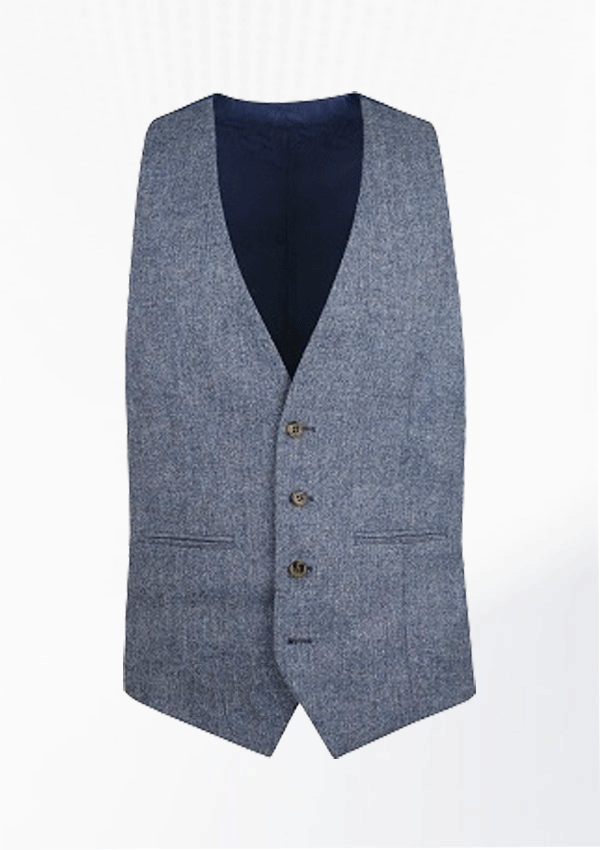 Brocton Blue Tweed Waistcoat 28