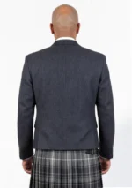 Charcoal Grey Argyle Jacket Back View