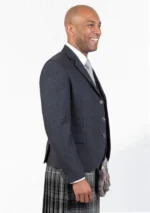 Charcoal Grey Argyle Jacket Right Side View